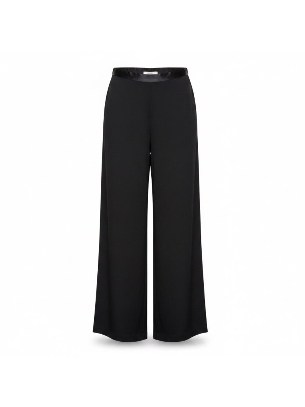 JS Collections Women’s Black Satin Wide-Leg Pants Made In Canada Size 10